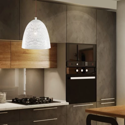 Závěsné designové svítidlo BENE - 1xE27, 60W, 20cm, bílé