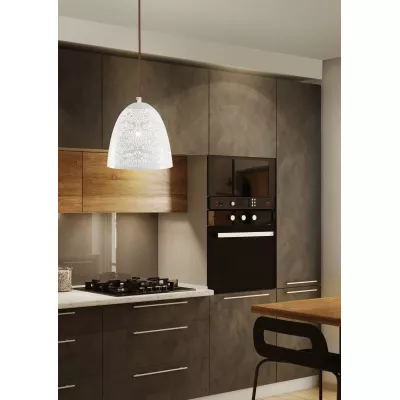 Závěsné designové svítidlo BENE - 1xE27, 60W, 20cm, bílé