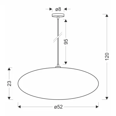 Designové závěsné osvětlení CAFEE - 1xE27, 40W, 52cm, kulaté, černé / frappé