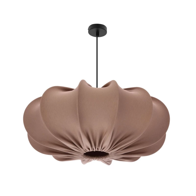 Designové závěsné osvětlení CAFEE - 1xE27, 40W, 52cm, kulaté, černé / mokka