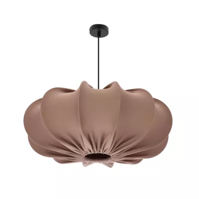 Designové závěsné osvětlení CAFEE - 1xE27, 40W, 52cm, kulaté, černé / mokka