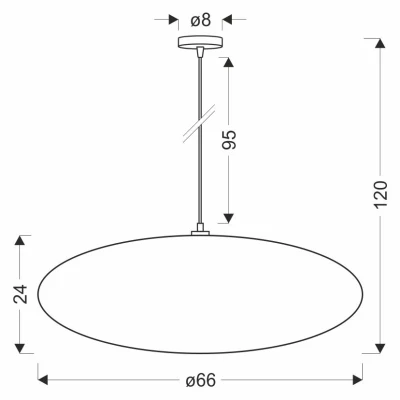 Designové závěsné osvětlení CAFEE - 1xE27, 40W, 66cm, kulaté, bílé / mokka