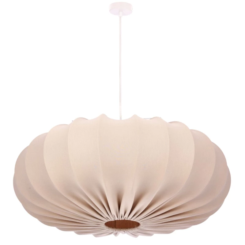 Designové závěsné osvětlení CAFEE - 1xE27, 40W, 66cm, kulaté, bílé / frappé