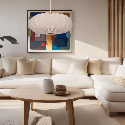 Designové závěsné osvětlení CAFEE - 1xE27, 40W, 66cm, kulaté, bílé / frappé