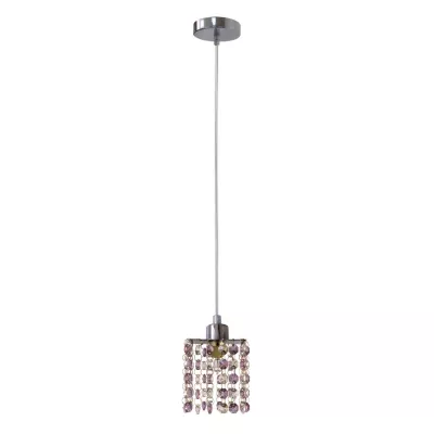 Závěsné moderní svítidlo CLASSIC - 1xG9, 40W, chromované / fialové