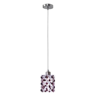 Závěsné moderní svítidlo CLASSIC - 1xG9, 40W, chromované / vínové