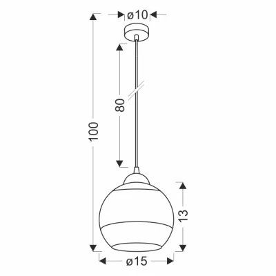 Závěsné osvětlení CONTESSA - 1xE27, 40W, černé / zlaté / bílé
