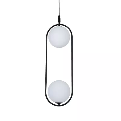 Závěsné art deco osvětlení CORDEL - 2xG9, 28W, černé / bílé