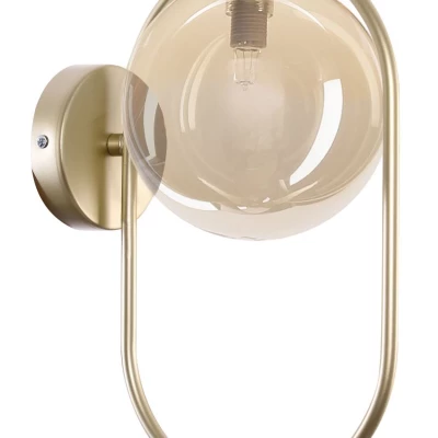 Art deco nástěnné osvětlení CORDEL - 1xG9, 28W, mosazné / jantarové