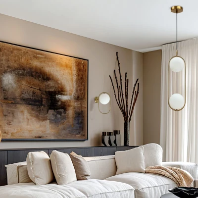 Art deco nástěnné osvětlení CORDEL - 1xG9, 28W, zlaté / bílé