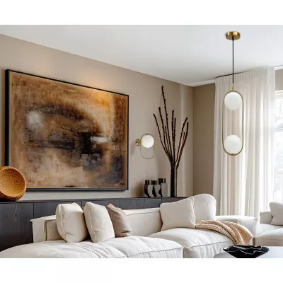 Art deco nástěnné osvětlení CORDEL - 1xG9, 28W, zlaté / bílé