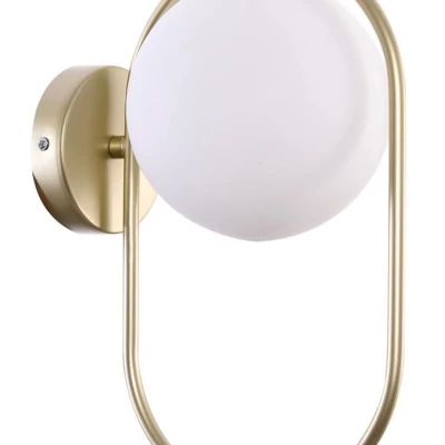 Art deco nástěnné osvětlení CORDEL - 1xG9, 28W, mosazné / bílé