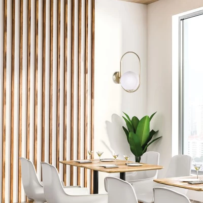 Art deco nástěnné osvětlení CORDEL - 1xG9, 28W, mosazné / bílé