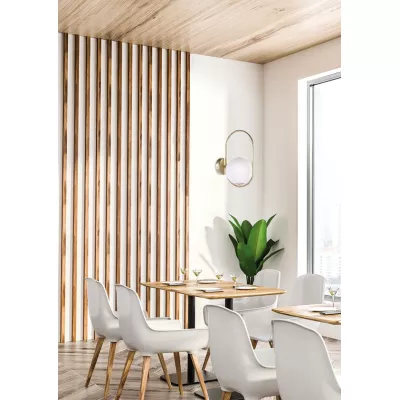 Art deco nástěnné osvětlení CORDEL - 1xG9, 28W, mosazné / bílé