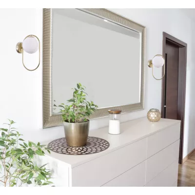 Art deco nástěnné osvětlení CORDEL - 1xG9, 28W, mosazné / bílé