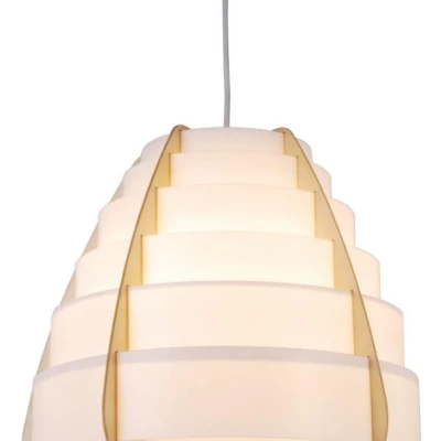 Závěsné osvětlení ve stylu japandi NAGOJA - 1xE27, 40W, béžové