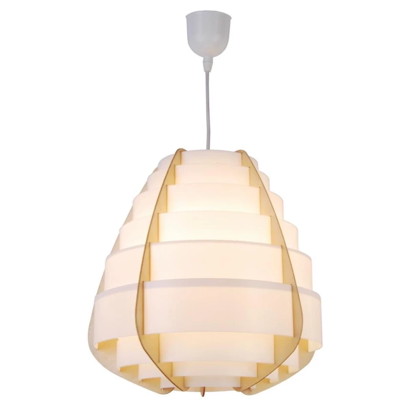 Závěsné osvětlení ve stylu japandi NAGOJA - 1xE27, 40W, béžové