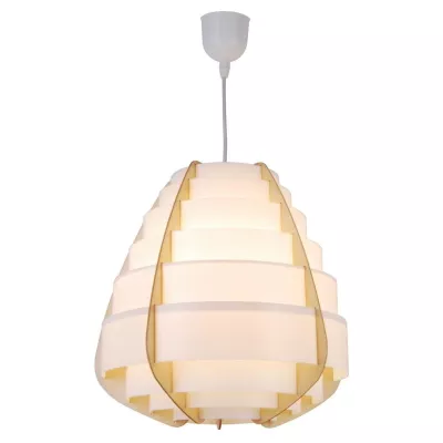 Závěsné osvětlení ve stylu japandi NAGOJA - 1xE27, 40W, béžové