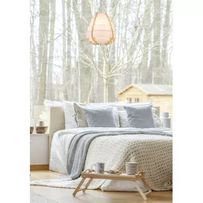 Závěsné osvětlení ve stylu japandi NAGOJA - 1xE27, 40W, béžové