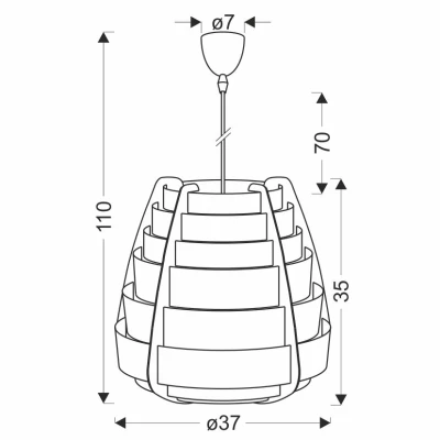 Závěsné osvětlení ve stylu japandi NAGOJA - 1xE27, 40W, béžové