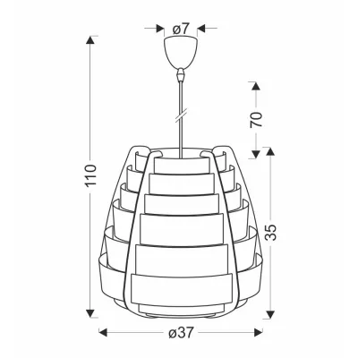 Závěsné osvětlení ve stylu japandi NAGOJA - 1xE27, 40W, béžové
