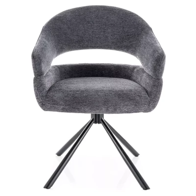 Otočná jídelní židle ALITA - šedá / černá