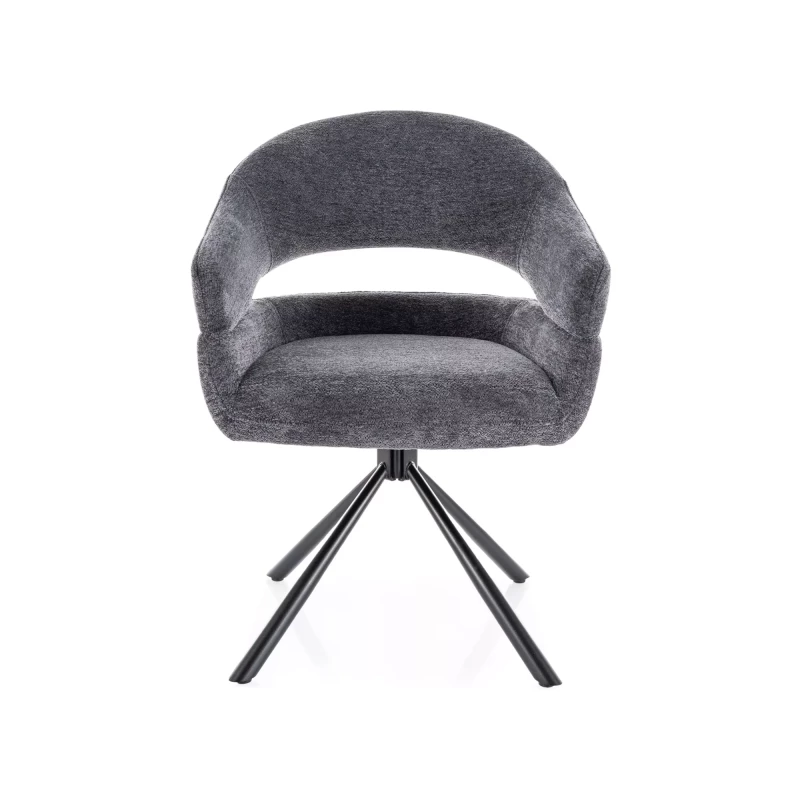 Otočná jídelní židle ALITA - šedá / černá