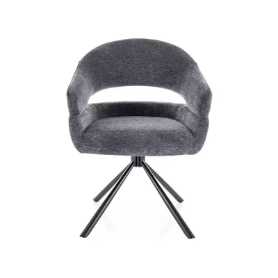 Otočná jídelní židle ALITA - šedá / černá