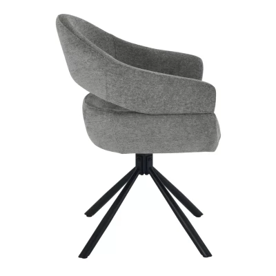 Otočná jídelní židle ALITA - šedá / černá