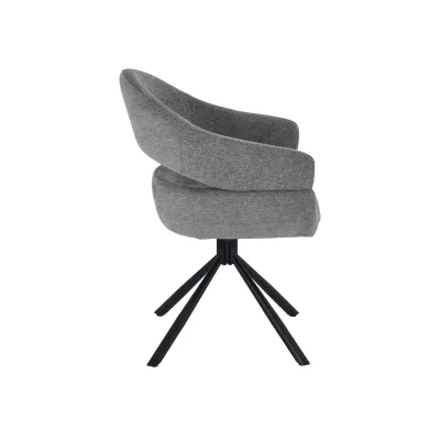 Otočná jídelní židle ALITA - šedá / černá