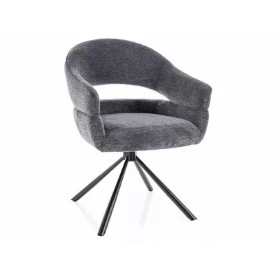 Otočná jídelní židle ALITA - šedá / černá