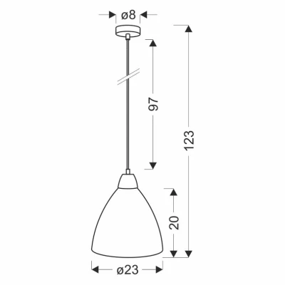Závěsné skandinávské svítidlo NAPOLA - 1xE27, 60W, bílé / hnědé