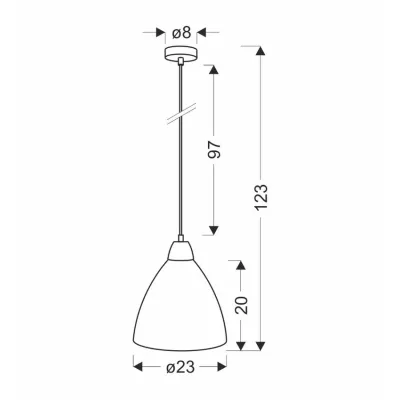 Závěsné skandinávské svítidlo NAPOLA - 1xE27, 60W, bílé / hnědé