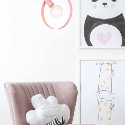 Závěsné skandinávské osvětlení NEXO - 1xE27, 40W, růžové