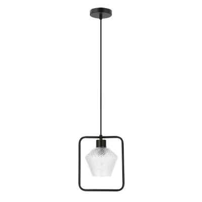 Závěsné osvětlení NIKO - 1xE27, 40W, černé / čiré