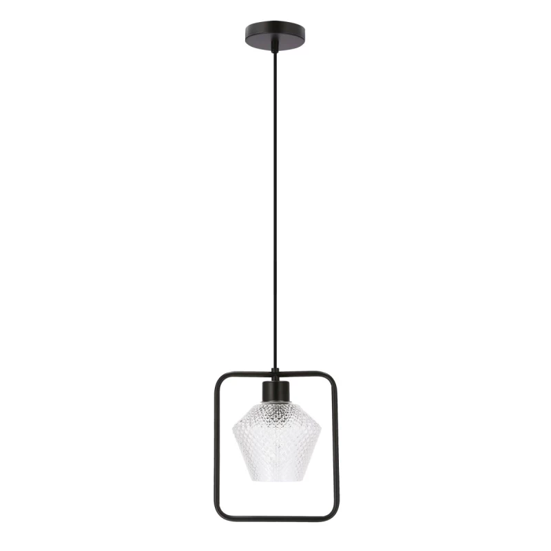Závěsné osvětlení NIKO - 1xE27, 40W, černé / čiré