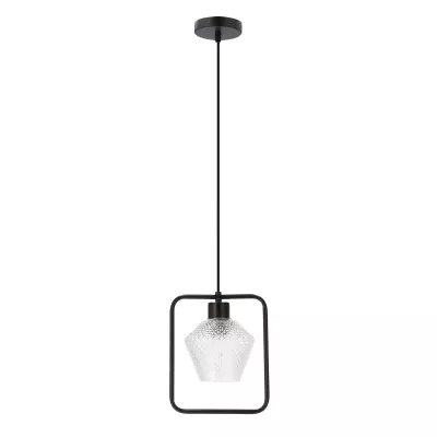 Závěsné osvětlení NIKO - 1xE27, 40W, černé / čiré