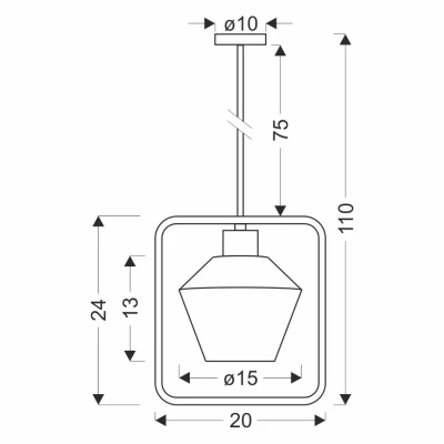 Závěsné osvětlení NIKO - 1xE27, 40W, černé / čiré