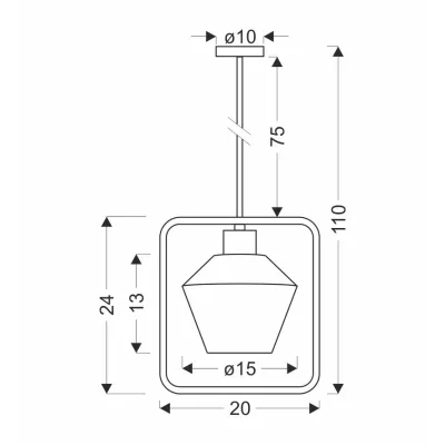 Závěsné osvětlení NIKO - 1xE27, 40W, černé / čiré