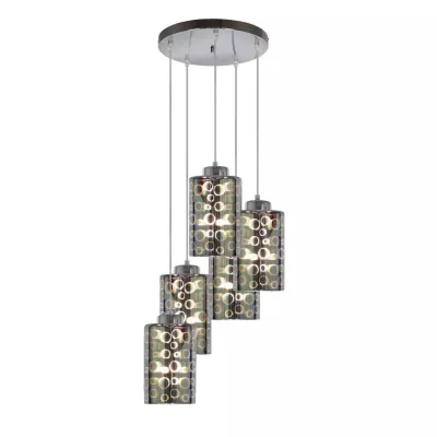 Závěsné designové svítidlo NOCTURNO - 5xE27, 40W, chromované