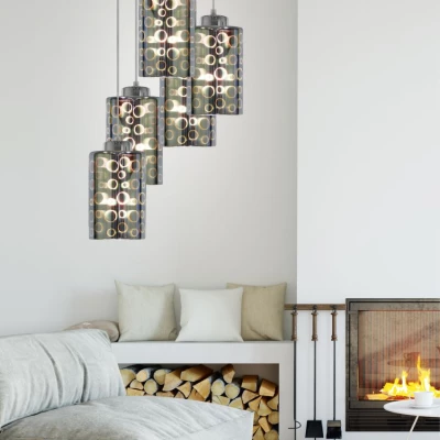 Závěsné designové svítidlo NOCTURNO - 5xE27, 40W, chromované