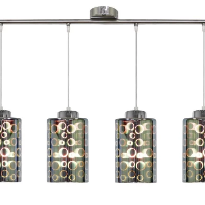 Závěsné designové světlo nad jídelní stůl NOCTURNO - 4xE27, 40W, chromované