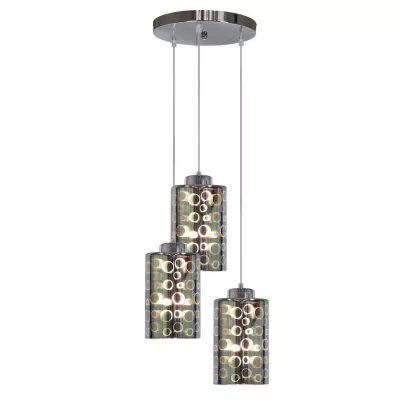 Závěsné designové svítidlo NOCTURNO - 3xE27, 40W, chromované