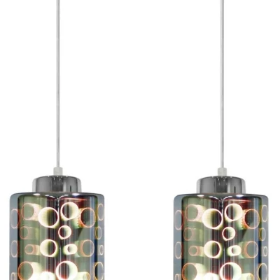 Závěsné designové světlo nad jídelní stůl NOCTURNO - 2xE27, 40W, chromované