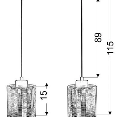 Závěsné designové světlo nad jídelní stůl NOCTURNO - 2xE27, 40W, chromované