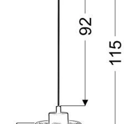 Závěsné designové osvětlení NOCTURNO - 1xE27, 40W, chromované
