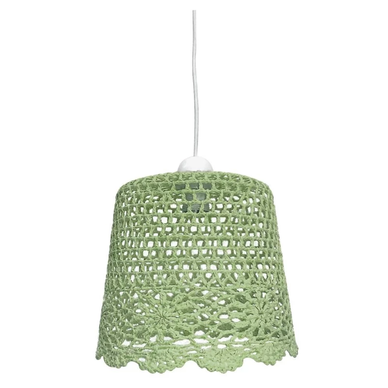 Závěsné osvětlení v boho stylu NONNA - 1xE27, 60W, zelené