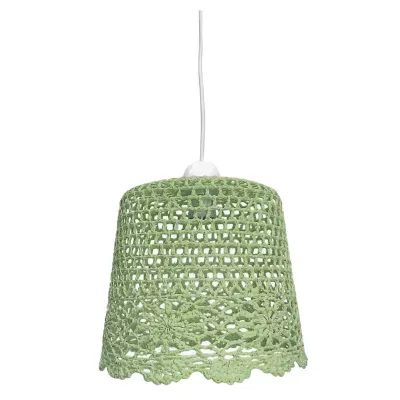 Závěsné osvětlení v boho stylu NONNA - 1xE27, 60W, zelené