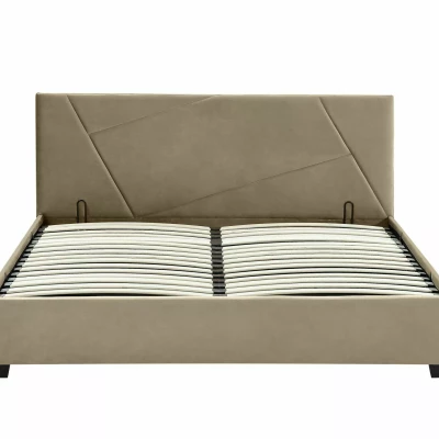 Čalouněná manželská postel 140x200 AGATHA - béžová