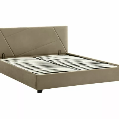 Čalouněná manželská postel 140x200 AGATHA - béžová